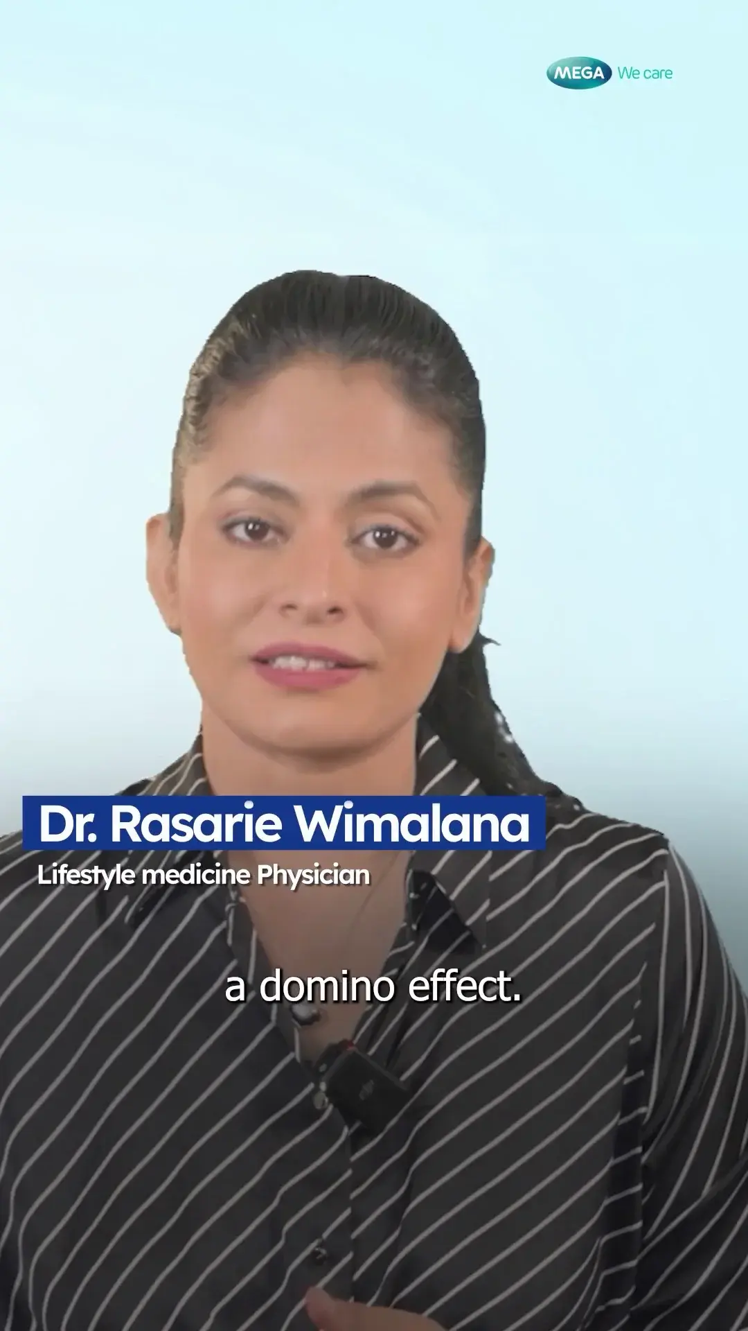 Healthcare expert in a Mega We Care education video edited by FDM